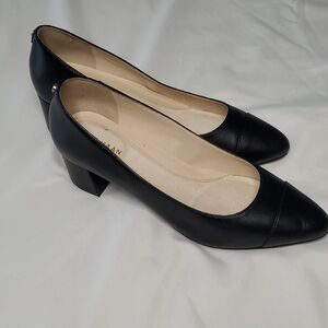 Cole Haan Elegant Black Leather Women's Shoes Size:6 1/2B
